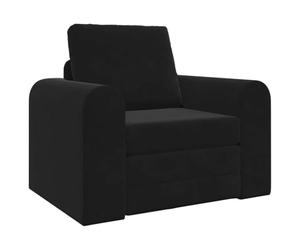 vidaXL Sofá Cama Negro 98 x 71 x 83 cm Terciopelo, Sofá-Cama Ajustable, diseño Rectangular, sofá Multifuncional, solución Elegante para la Sala de Estar, salón para huéspedes Que Ahorra Espacio