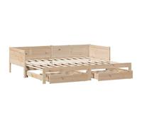 vidaXL Sofá Cama Nido con cajones Madera Maciza de Pino 90x190 cm, sofá Cama, Cama de Pijamas, sofá Cama con almacenaje, Cama de Invitados