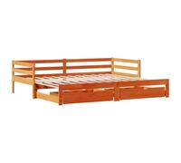 Sofá Cama Nido Con Cajones Madera Maciza De Pino 90x200 Cm Vidaxl