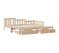 vidaXL Sofá Cama Nido con cajones sin colchón 80x200 cm