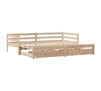 vidaXL Sofá cama nido con cajones sin colchón 80x200 cm