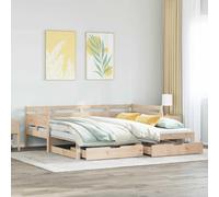 vidaXL Sofá Cama Nido con cajones Madera Maciza de Pino 90x190 cm, sofá Cama, Cama de Pijamas, sofá Cama con almacenaje, Cama de Invitados