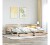 vidaXL Sofá Cama Nido con cajones Madera Maciza de Pino 90x200 cm, sofá Cama, Cama de Pijamas, sofá Cama con almacenaje, Cama de Invitados