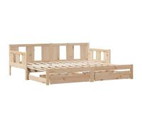 vidaXL Sofá Cama Nido con cajones sin colchón 90x200 cm