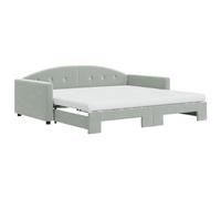 Sofá Cama Nido Con Colchón Terciopelo Gris Claro 100x200 Cm Vidaxl