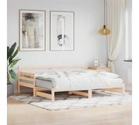 vidaXL Sofá Cama Nido, Diván Extensible, Cama Extraíble de Invitados, Estructura de Cama para Salón Dormitorio, Madera Maciza de Pino 90x200 cm