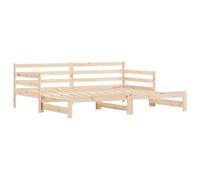 vidaXL Sofá Cama Nido, Diván Extensible, Cama Extraíble de Invitados, Estructura de Cama para Salón Dormitorio, Madera Maciza de Pino 90x200 cm
