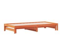 Sofá Cama Nido Madera Maciza De Pino Marrón Cera 90x190 Cm Vidaxl
