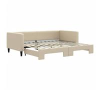 vidaXL Sofá Cama Nido Tela Crema 90x200 cm