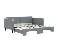 vidaXL Sofá Cama Nido Tela Gris Claro 100x200 cm, sofá Cama, sofá Cama, sofá Cama extraíble, Cama de Invitados, sofá Cama cómodo, sofá Cama Extensible