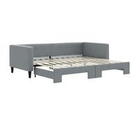 vidaXL Sofá Cama Nido Tela Gris Claro 90x200 cm
