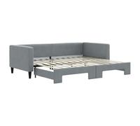 vidaXL Sofá Cama Nido Tela Gris Claro 90x200 cm