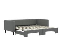 vidaXL Sofá Cama Nido Tela Gris Oscuro 90x200 cm