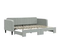 vidaXL Sofá cama nido de terciopelo gris claro 80x200 cm