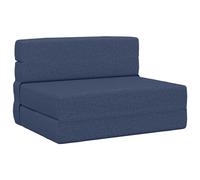 vidaXL Sofá Cama Plegable Azul 190 x 100 x 15 cm Tela, Sofá Ajustable, Cama Convertible, Ahorra Espacio, Muebles Modernos, Funcional, Vida Urbana, Diseño Contemporáneo, Confort Interior