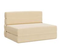 vidaXL Sofá Cama Plegable Crema 190 x 100 x 15 cm Tela de Pana, Sofá Ajustable, Cama Convertible, Ahorra Espacio, Muebles Modernos, Funcional, Vida Urbana, Diseño Contemporáneo, Confort Interior