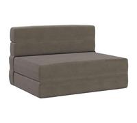 vidaXL Sofá Cama Plegable Gris Claro 190 x 100 x 15 cm Tela de Pana, Sofá Ajustable, Cama Convertible, Ahorra Espacio, Muebles Modernos, Funcional, Vida Urbana, Diseño Contemporáneo, Confort Interior