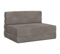 vidaXL Sofá Cama Plegable Gris Claro 190 x 100 x 15 cm Terciopelo, Sofá Ajustable, Cama Convertible, Ahorra Espacio, Muebles Modernos, Funcional, Vida Urbana, Diseño Contemporáneo, Confort Interior