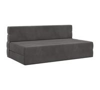 vidaXL Sofá Cama Plegable Gris Oscuro 203 x 152 x 15 cm Terciopelo, Sofá Ajustable, Cama Convertible, Ahorra Espacio, Muebles Modernos, Funcional, Vida Urbana, Diseño Contemporáneo, Confort Interior
