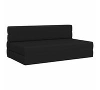 vidaXL Sofá Cama Plegable Negro 203 x 152 x 15 cm Tela, Sofá Ajustable, Cama Convertible, Ahorra Espacio, Muebles Modernos, Funcional, Vida Urbana, Diseño Contemporáneo, Confort Interior