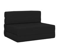 vidaXL Sofá Cama Plegable Negro 190 x 70 x 15 cm Tela, Sofá Ajustable, Cama Plegable, Muebles Modernos, Ahorro de Espacio, soluciones de Asiento Interior