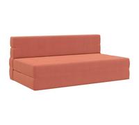 vidaXL Sofá Cama Plegable Rojo Naranja 203 x 152 x 15 cm Tela de Pana