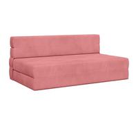 vidaXL Sofá Cama Plegable Rosa 203 x 152 x 15 cm Terciopelo, Sofá Ajustable, Cama Convertible, Ahorra Espacio, Muebles Modernos, Funcional, Vida Urbana, Diseño Contemporáneo, Confort Interior