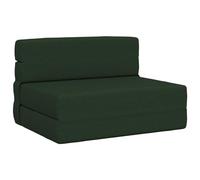vidaXL Sofá Cama Plegable Verde Oscuro 190 x 100 x 15 cm Tela, Sofá Ajustable, Cama Convertible, Ahorra Espacio, Muebles Modernos, Funcional, Vida Urbana, Diseño Contemporáneo, Confort Interior