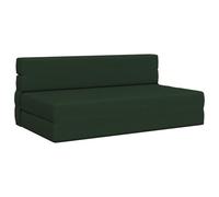 vidaXL Sofá Cama Plegable Verde Oscuro 203 x 152 x 15 cm Tela, Sofá Ajustable, Cama Convertible, Ahorra Espacio, Muebles Modernos, Funcional, Vida Urbana, Diseño Contemporáneo, Confort Interior