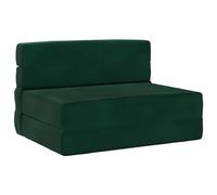 vidaXL Sofá Cama Plegable Verde Oscuro 70 x 72 x 60 cm Tela