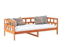 vidaXL Sofá Cama de Madera Maciza de Pino marrón Cera 90x200 cm, sofá Cama de Madera, Estructura de sofá Cama, Cama para Dormir