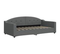 vidaXL Sofá Cama sin colchón Tela Gris Oscuro 90x190 cm