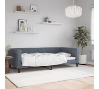 vidaXL Sofá Cama sin colchón Terciopelo Gris Oscuro 100x200 cm