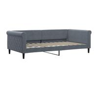 vidaXL Sofá Cama sin colchón Terciopelo Gris Oscuro 100x200 cm