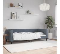 vidaXL Sofá Cama sin colchón Terciopelo Gris Oscuro 90x200 cm