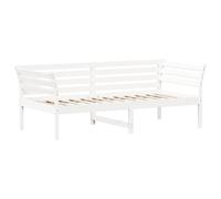 vidaXL Sofá Cama, Somier de Listones de Invitados, Estructura de Cama, Mueble para Salón Dormitorio, Madera Maciza de Pino Blanco 90x190 cm