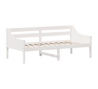 vidaXL Sofá Cama, Somier de Listones de Invitados, Estructura de Cama, Mueble para Salón Dormitorio, Madera Maciza de Pino Blanco 90x190 cm