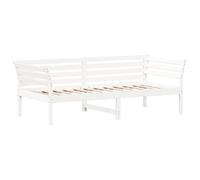 vidaXL Sofá Cama, Somier de Listones de Invitados, Estructura de Cama, Mueble para Salón Dormitorio, Madera Maciza de Pino Blanco 90x200 cm