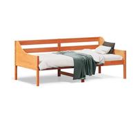 vidaXL Sofá Cama, Somier de Listones de Invitados, Estructura de Cama, Mueble para Salón Dormitorio, Madera Maciza de Pino Marrón Cera 90x190 cm