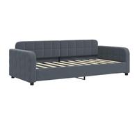 vidaXL Sofá Cama, Somier Individual Decorativo de Listones, Cama de Invitados, Mueble para Salón Dormitorio, Terciopelo Gris Oscuro 90x190 cm