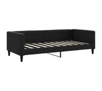 vidaXL Sofá Cama Tela Negro 90x190 cm, Cama de Invitados, sofá, sofá Cama Individual, sofá Cama cómodo, sofá para Dormir, sofá Cama de Tela