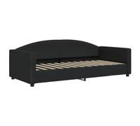 vidaXL Sofá Cama Tela Negro 90x200 cm, Cama de Invitados, sofá, sofá Cama Individual, sofá Cama cómodo, sofá para Dormir, sofá Cama de Tela
