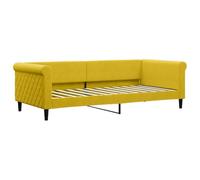 vidaXL Sofá Cama Terciopelo Amarillo 90x200 cm, Cama de Invitados, sofá, sofá Cama Individual, sofá Cama cómodo, sofá para Dormir