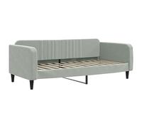 vidaXL Sofá Cama Terciopelo Gris Claro 100x200 cm, Cama de Invitados, sofá, sofá Cama Individual, sofá Cama cómodo, sofá para Dormir