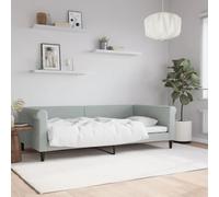 vidaXL Sofá Cama Terciopelo Gris Claro 100x200 cm, Cama de Invitados, sofá, sofá Cama Individual, sofá Cama cómodo, sofá para Dormir