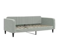 vidaXL Sofá Cama Terciopelo Gris Claro 90x190 cm, Cama de Invitados, sofá, sofá Cama Individual, sofá Cama cómodo, sofá para Dormir