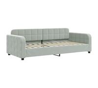 vidaXL Sofá Cama Terciopelo Gris Claro 90x200 cm, Cama de Invitados, sofá, sofá Cama Individual, sofá Cama cómodo, sofá para Dormir