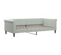 vidaXL Sofá Cama Terciopelo Gris Claro 90x200 cm, Cama de Invitados, sofá, sofá Cama Individual, sofá Cama cómodo, sofá para Dormir