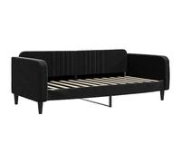 vidaXL Sofá Cama Terciopelo Negro 100x200 cm, Cama de Invitados, sofá, sofá Cama Individual, sofá Cama cómodo, sofá para Dormir