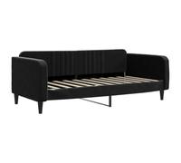vidaXL Sofá Cama Terciopelo Negro 90x190 cm, Cama de Invitados, sofá, sofá Cama Individual, sofá Cama cómodo, sofá para Dormir